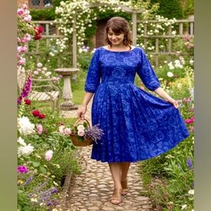 Vintage grape Laura Ashley dress size 12